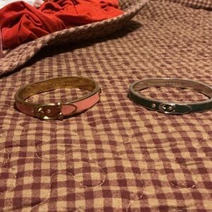 Coach Gold and Silver Bracelets with Pink and Green Accents
